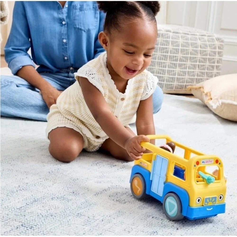 Ms. Rachel My First Learning Bus 2 Figures Wheels On The Bus Sing Along Toy NWT!